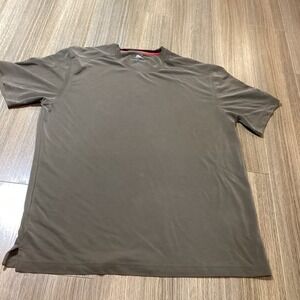 Tommy Bahama Mens L G Tencel Lyocell Polyester Short Sleeve T-Shirt Top Tan